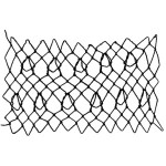 looped hexagon decorative netting stitch