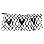 heart decorative netting stitch