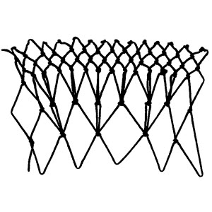 peaks decrease netting stitch