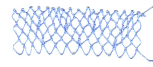row three of the Asymmetric decrease stitch