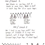sketch of heart netting stitch