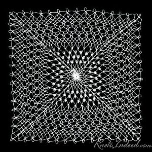 a square net doily