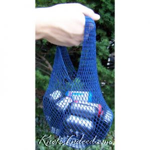 net bag with circle base and single handle