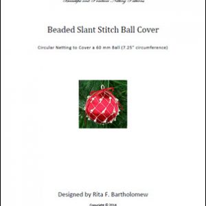 Slant Stitch with beads ball cover