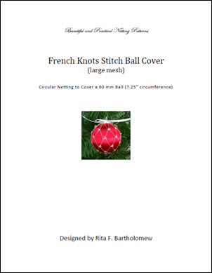 French Knot Stitch - large mesh ball cover
