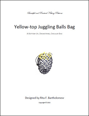 Juggling Balls Bag - Yellow Top: a net bag