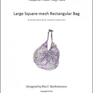 Rectangular Square-Mesh Bag (Large) with a Lumiere Handle: a net bag