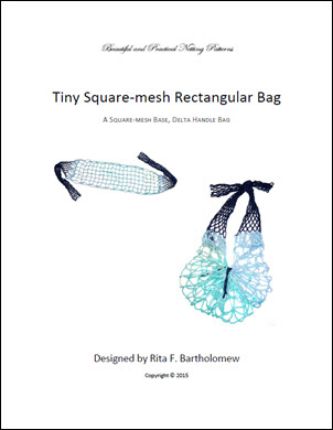 Rectangular Square-Mesh Bag (Tiny) with a Delta Handle: a net bag