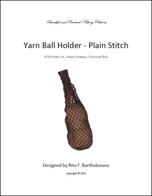 Yarn Ball Holder - Plain Stitch Bag: a net bag