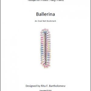 Ballerina: an oval net bookmark