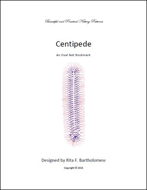 Centipede: an oval net bookmark
