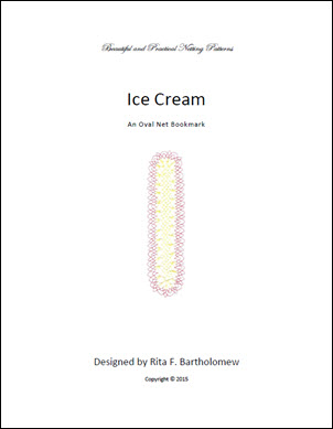 Ice Cream: an oval bookmark