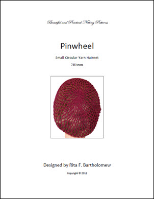 Hairnet: Pinwheel - small, yarn (735 knots)
