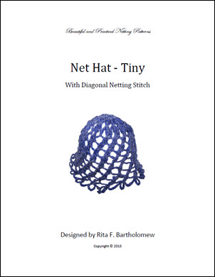 Net Hat: Diagonal Netting Stitch -tiny