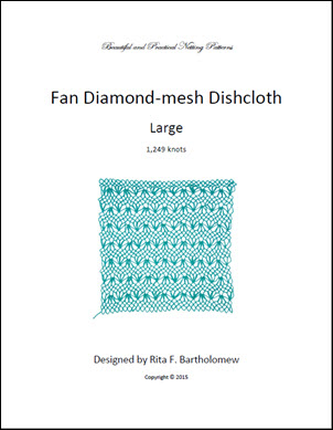 Diamond-mesh Net Dishcloth: Fan - large