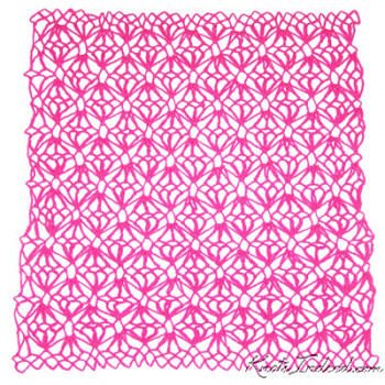 a diamond-mesh net dishcloth