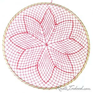 Net Suncatcher: Poinsettia - 6 inch